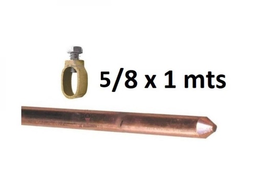 [J158] JABALINA CON TOMACABLE 5/8 x 1MT COPPER