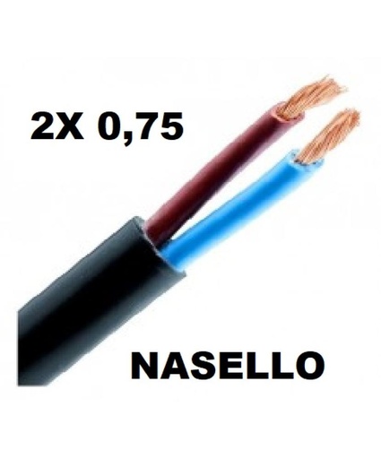 [TPR2X0,75NASE] ROLLO CABLE TIPO TALLER 2x 0,75 NASELLO