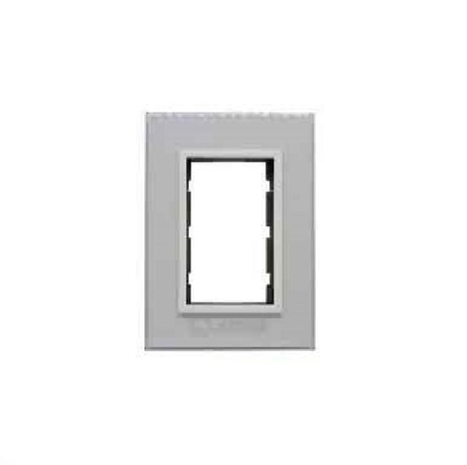 [698-2-7] TAPA BASTIDOR CRISTAL RECTANGULAR 10x5 BLANCA PLATA JELUZ