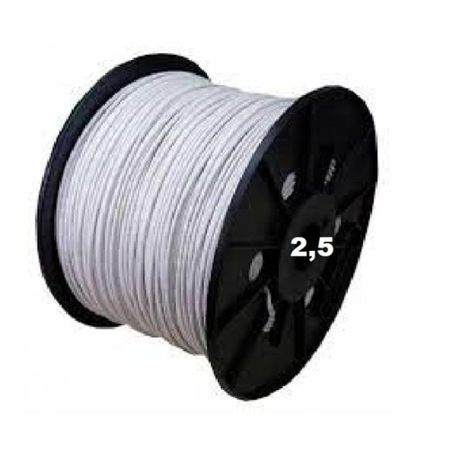 [BUNI2,5BWIRE] BOBINA CABLE UNIPOLAR 1x 2,5 BLANCO WIREFLEX