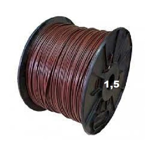 [BUNI1,5MNASE] BOBINA CABLE UNIPOLAR 1x 1,5 MARRON NASELLO