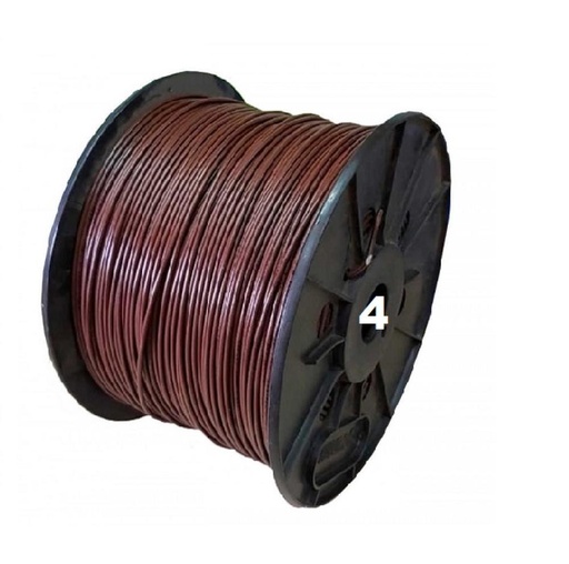 [BUNI4MNASE] BOBINA CABLE UNIPOLAR 1x 4 MARRON NASELLO
