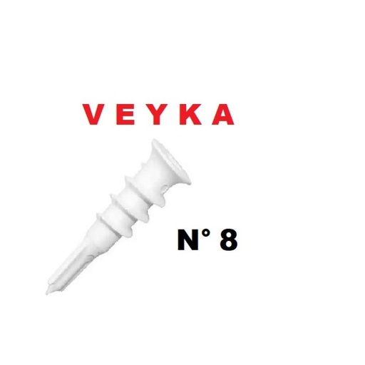 [665512] TARUGO PARA YESO N° 8 BOLSA POR 500 Unds VEYKA