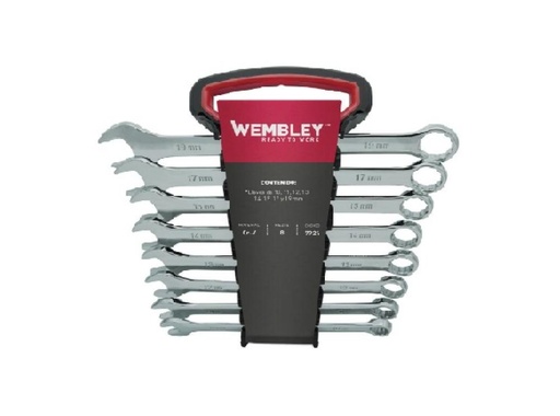 [7924-BREMEN] JUEGO DE LLAVES COMBINADAS WEMBLEY® (8Pzs) 10,11,12,13,14,15,17,19 BREMEN