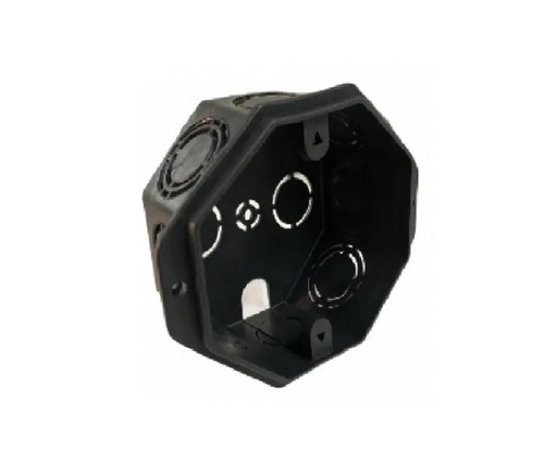 [C01N] CAJA EMB OCTOGONAL CHICA PVC NEGRA BOLTZ