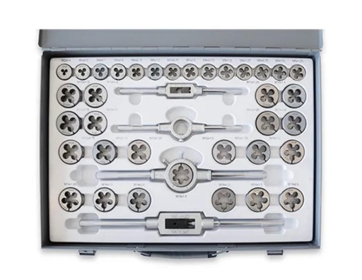 [7458-BREMEN] MACHOS & COJINETES en JGO Milimétrico [110 Pzs] Caja Metal BREMEN