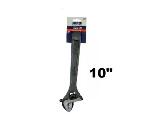 [6633-BREMEN] LLAVE AJUSTABLE FOSFATIZADA 10"  (CrVa) BREMEN